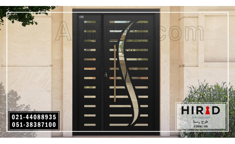 درب حیاط یک ونیم لنگه طرح رستا 15119